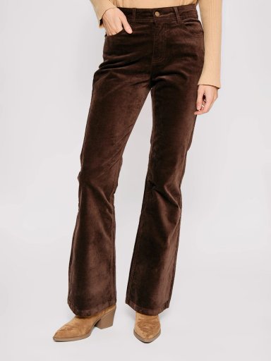 PANTALÓN MUJER TATIENNE ALGODÓN FLARE EFECTO TERCIOPELO - 2