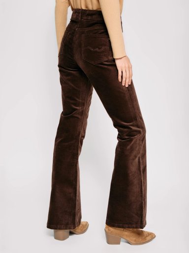 PANTALÓN MUJER TATIENNE ALGODÓN FLARE EFECTO TERCIOPELO - 3