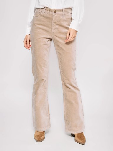 PANTALÓN MUJER TATIENNE ALGODÓN FLARE EFECTO TERCIOPELO - 2