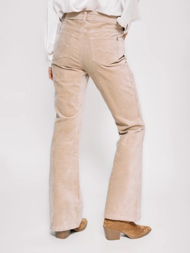 PANTALÓN MUJER TATIENNE ALGODÓN FLARE EFECTO TERCIOPELO - 3