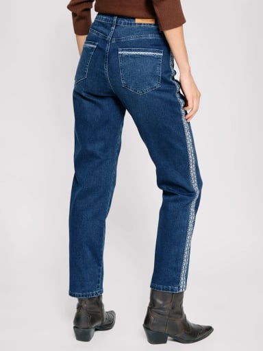 JEANS MUJER TATIENNE ALGODÓN RECTO BORDADO - 3