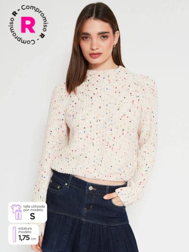 SWEATER MUJER INDEX CHENILLE MANGA LARGA - 1