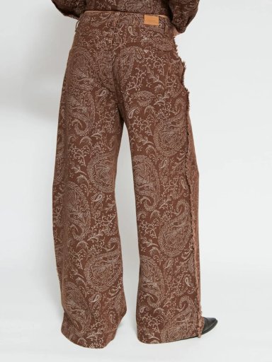 JEANS MUJER TATIENNE ALGODÓN WIDE LEG DESFLECADO - 3