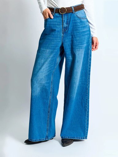 JEANS MUJER MARQUIS ALGODÓN WIDELEG CINTURÓN - 2