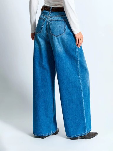 JEANS MUJER MARQUIS ALGODÓN WIDELEG CINTURÓN - 3