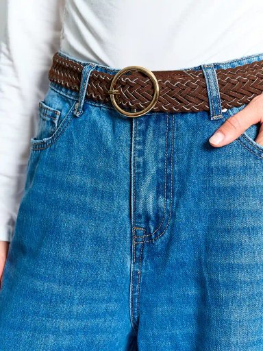 JEANS MUJER MARQUIS ALGODÓN WIDELEG CINTURÓN - 4