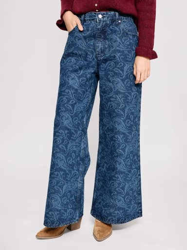 JEANS MUJER MARQUIS ALGODÓN WIDE LEG DISEÑO - 2