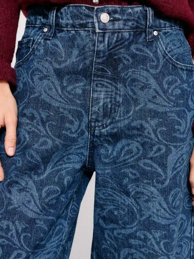JEANS MUJER MARQUIS ALGODÓN WIDE LEG DISEÑO - 4