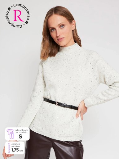 SWEATER MUJER CACHAREL LANA CUELLO ALTO - 1