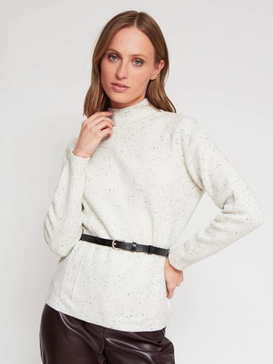 SWEATER MUJER CACHAREL LANA CUELLO ALTO - 2
