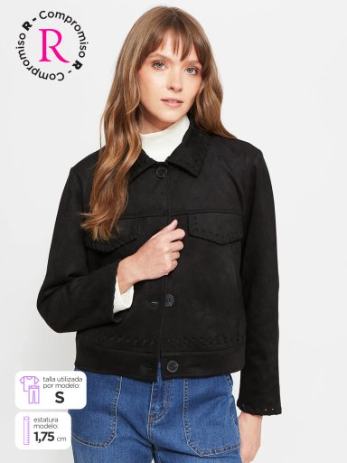 CHAQUETA MUJER TATIENNE CORTA SUEDE - 1