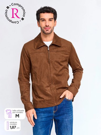 CHAQUETA HOMBRE CACHAREL TIPO SUEDE - 1