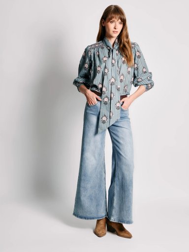 BLUSA MUJER TATIENNE ALGODÓN MANGA LARGA ESTAMPADA FLORES - 4
