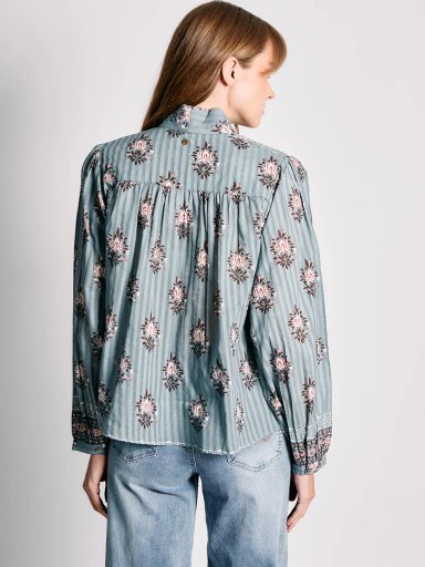 BLUSA MUJER TATIENNE ALGODÓN MANGA LARGA ESTAMPADA FLORES - 2