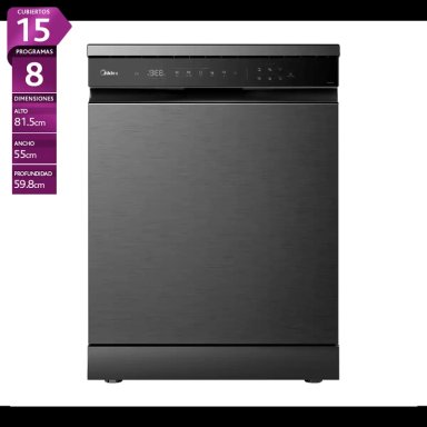 LAVAVAJILLA MIDEA 15 CUBIERTOS MDWEF1533GBS - 1