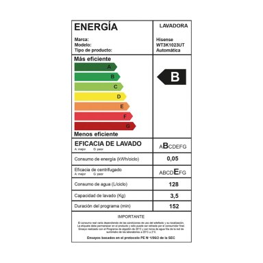 LAVADORA CARGA SUPERIOR HISENSE WT3K1023UT 10KG GRAFITO - 15