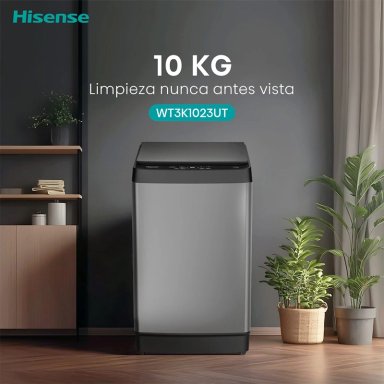 LAVADORA CARGA SUPERIOR HISENSE WT3K1023UT 10KG GRAFITO - 10