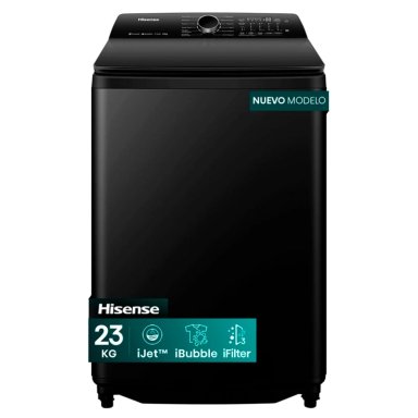 LAVADORA CARGA SUPERIOR HISENSE WT5I2323DB 23KG NEGRO - 2