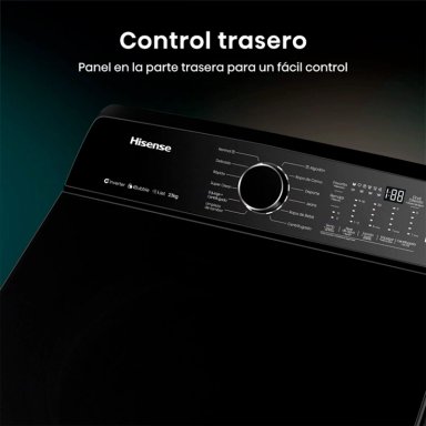 LAVADORA CARGA SUPERIOR HISENSE WT5I2323DB 23KG NEGRO - 5
