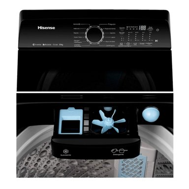 LAVADORA CARGA SUPERIOR HISENSE WT5I2323DB 23KG NEGRO - 7