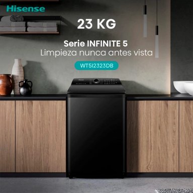 LAVADORA CARGA SUPERIOR HISENSE WT5I2323DB 23KG NEGRO - 8