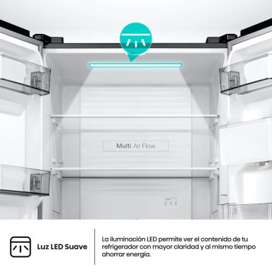 REFRIGERADOR FRENCH DOOR HISENSE RQ5P431NMDA 425L NO FROST GRIS - 11