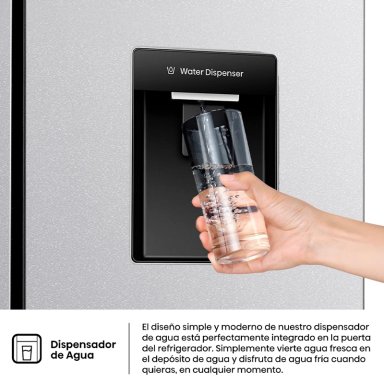 REFRIGERADOR FRENCH DOOR HISENSE RQ5P431NMDA 425L NO FROST GRIS - 6