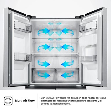 REFRIGERADOR FRENCH DOOR HISENSE RQ5P431NMDA 425L NO FROST GRIS - 8