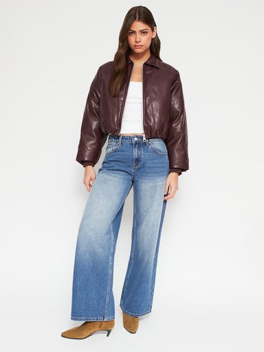 PARKA MUJER INDEX CORTA EFECTO PIEL AGLOBADA - 4