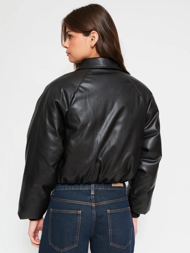 PARKA MUJER INDEX CORTA EFECTO PIEL AGLOBADA - 2