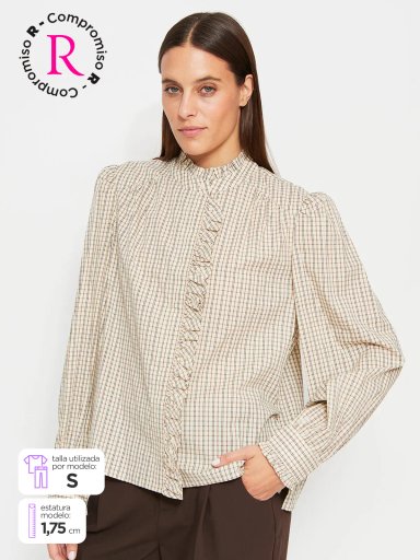 BLUSA MUJER MARQUIS ALGODÓN VUELOS - 1
