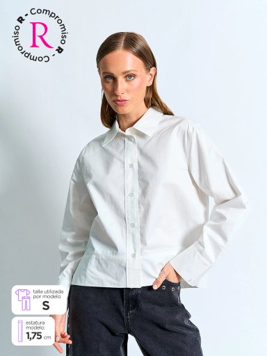 BLUSA MUJER MARQUIS ALGODÓN CAMISERA CROP - 1