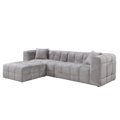 SOFÁ MAISON LINETT SOPHIE 5 CUERPOS + OTTOMAN GRIS - 2