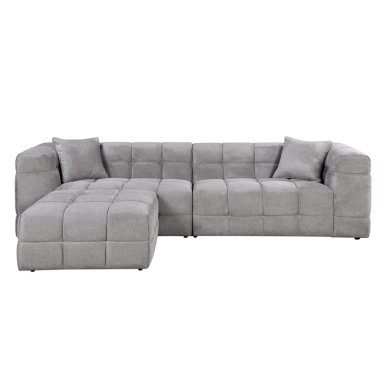 SOFÁ MAISON LINETT SOPHIE 5 CUERPOS + OTTOMAN GRIS - 3