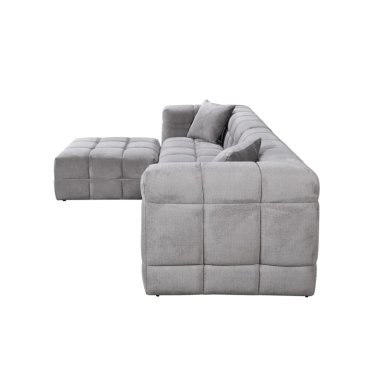 SOFÁ MAISON LINETT SOPHIE 5 CUERPOS + OTTOMAN GRIS - 4