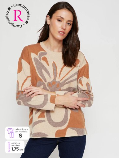 SWEATER MUJER CACHAREL CUELLO MOCK MANGA LARGA - 1