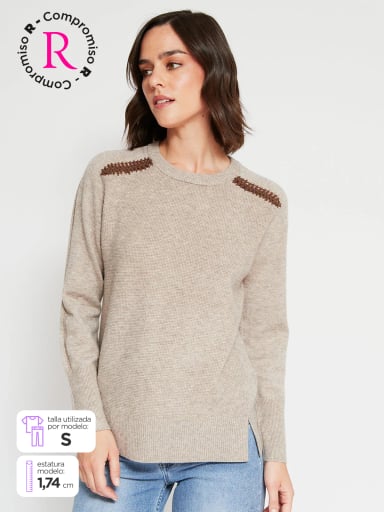 SWEATER MUJER TATIENNE CUELLO REDONDO - 1