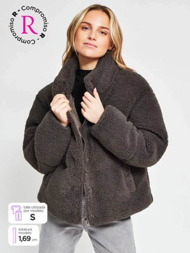 CHAQUETA MUJER AEROPOSTALE SHERPA PUFFA - 1