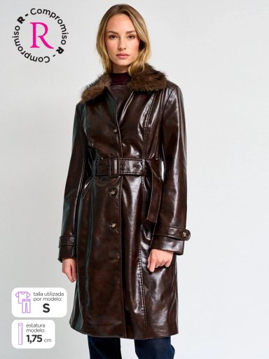 CHAQUETA MUJER MARQUIS TRENCH EFECTO PIEL - 1
