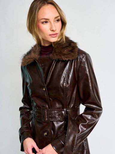 CHAQUETA MUJER MARQUIS TRENCH EFECTO PIEL - 3