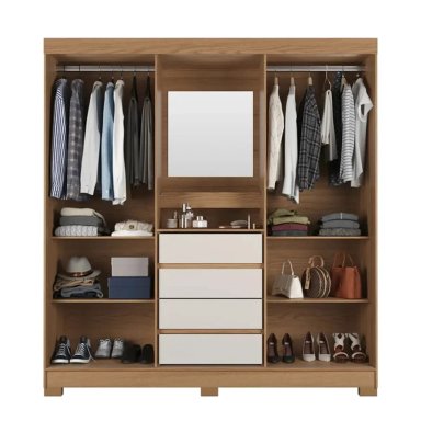 CLOSET DECOCASA TOSCANA 2 PUERTAS BLANCO - 3