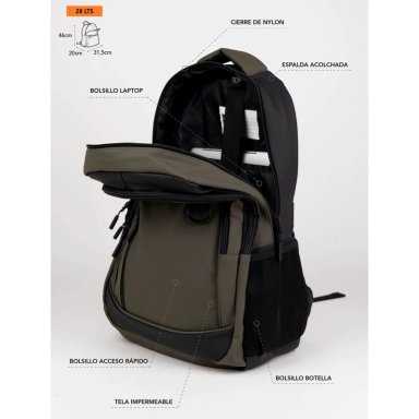 MOCHILA MAUI & SONS 5AM174-MC VERDE - 6