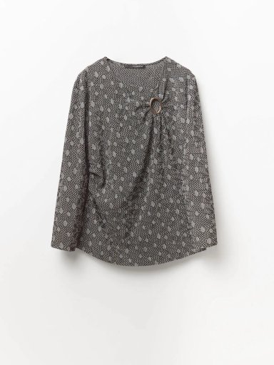 POLERA MUJER SFERA PLISADA PRINT - 3