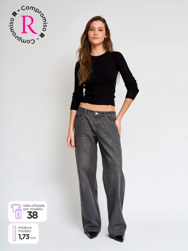 JEANS MUJER INDEX ALGODÓN BRILLOS - 1