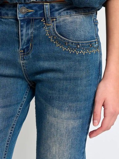 JEANS MUJER INDEX ALGODÓN APLICACIONES - 6