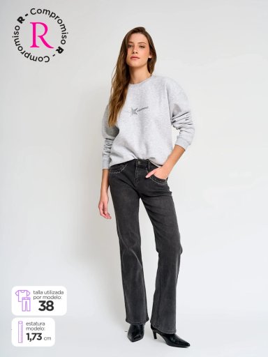JEANS MUJER INDEX ALGODÓN APLICACIONES - 1