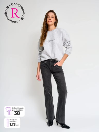 JEANS MUJER INDEX ALGODÓN APLICACIONES - 1