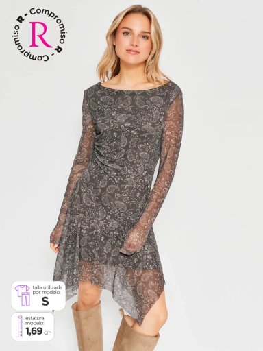 VESTIDO MUJER INDEX CORTO PRINT - 1