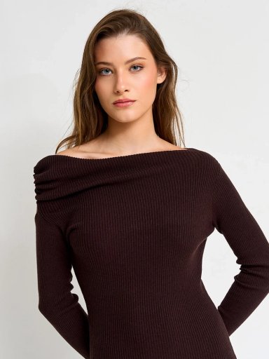 VESTIDO MUJER INDEX LARGO RIB - 4
