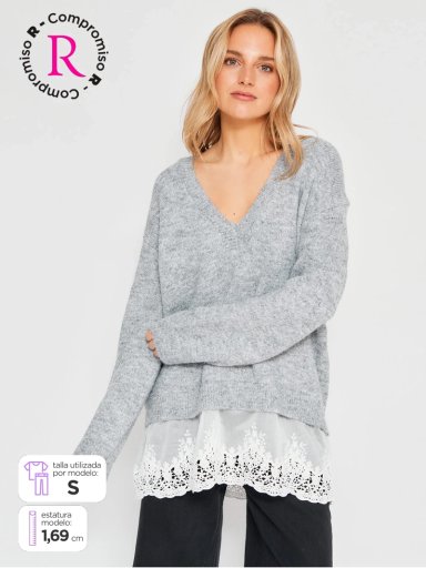 SWEATER MUJER INDEX MANGA LARGA VUELOS - 1